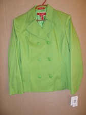 Ladies Medium Green Jacket Size 12 P