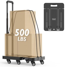 Folding Hand Truck Foldable Portable Collapsible Dolly Cart Extendable Base