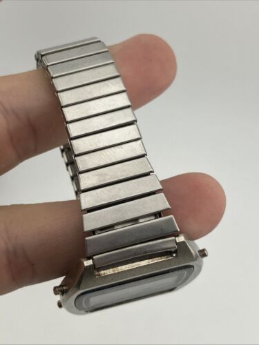 Vtg Armitron Men 34mm Digital Watch Silver Tone Alarm Stainless Steel - RUNS - Picture 13 of 18