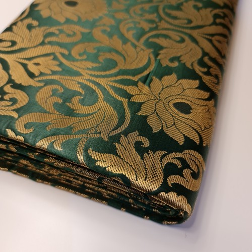 Brocade Ornamental Floral Gold Metallic Material Dress Craft Fabric 44" Meter - Picture 311 of 352