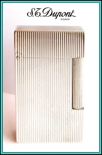 S.T. DUPONT Line 2 GRANDE accendino/bricchetto placcato argento - APPENA REVISIONATO - Foto 4 di 18