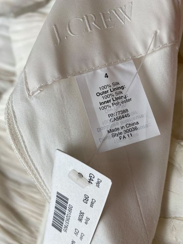 J.CREW ARABELLE STRAPLESS GRADUATION WEDDING GOWN DRESS IVORY SIZE 4 - Picture 6 of 7