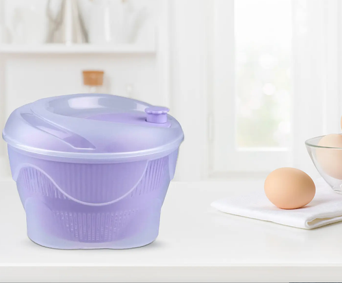 Large 4L Salad Spinner Vegetable Dryer Colander Bowl Plastic Dishwasher Safe - Picture 3 of 7