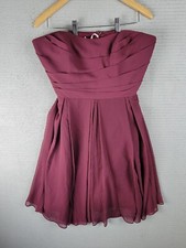 David's Bridal dress size 14 polyester burgundy wine brides maid wedding