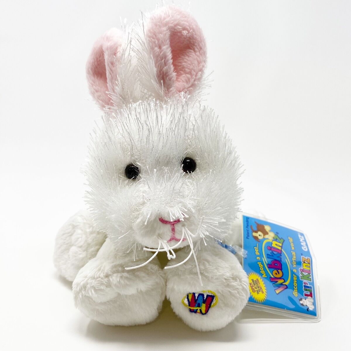 Ganz Webkinz Lil' Kinz White Bunny Rabbit Plush Toy HS078 Ganz Webkinz Lil' Kinz White Bunny Rabbit Plush Toy HS078