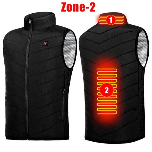 Damen Herren Elektrische USB Beheizte Weste Jacke Warm Up Heizung Körper Wärmer - Picture 7 of 23