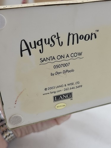 August Moon SANTA ON A COW 9.5" Figurine Dan DiPaolo 0507007 LE 2003 Retired - Picture 6 of 16