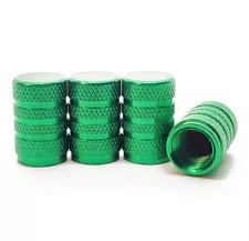 Green Barrel Aluminum Tire Valve Caps - Sets of 4, 8, 12 or 20 - Universal