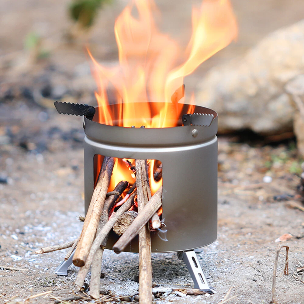 LIXADA Tiatanium Camping Portable Wood Burning Stove Party Stove Outdoor h  N6C6 | eBay