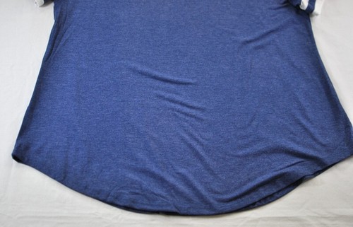 women's Vislily t-shirt size 18W blue short sleeve v-neck stretchy polyester mix - Picture 5 of 8