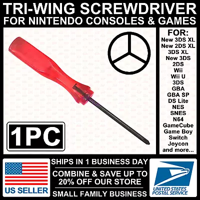 Tri-Wing Screwdriver Tool For Nintendo Console/Games 3DS/2DS/XL/DS/Lite/GBA/SP