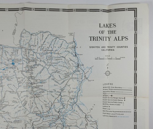 Vintage Angelkarte CA Forellenanglerführer Trinity Alps Siskiyou County 1959 - Bild 6 von 10