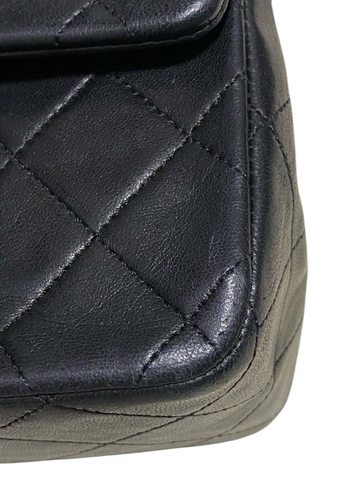 CHANEL Matelasse 25 Classic Double Flap Bag ChainShoulder Bag Black lambskin CC - Picture 9 of 24