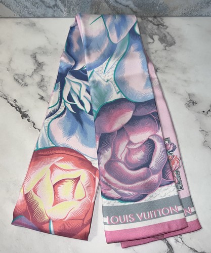 Louis Vuitton Bandeau Fleurs M76969. Scarf  New w Tags - Picture 1 of 12