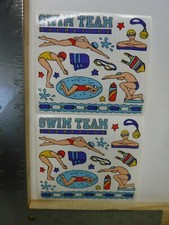 FRANCES MEYER SWIM TEAM POOL MEDAL TOWEL 2 SHEETS STICKERS 4.5/" X 5/" NEW A23209