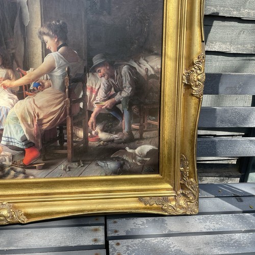 Vintage Swept Picture Frame With Ornate Gilt Detail Large GB Torriglia Art Large - Picture 6 of 18