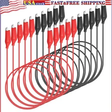 Alligator Clips Electrical Test Leads Dual Ended Crocodile Clips Jumper Wires