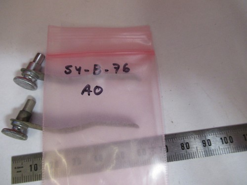 PAIR ANTIQUE AO SPENCER CLIPS STAGE MICROSCOPE PART AS PICTURED S4-B-76 - Picture 6 of 6