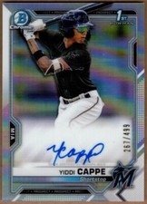 2021 BOWMAN CHROME PROSPECT AUTOGRAPHS REFRACTORS #CPAYC YIDDI CAPPE #267/499