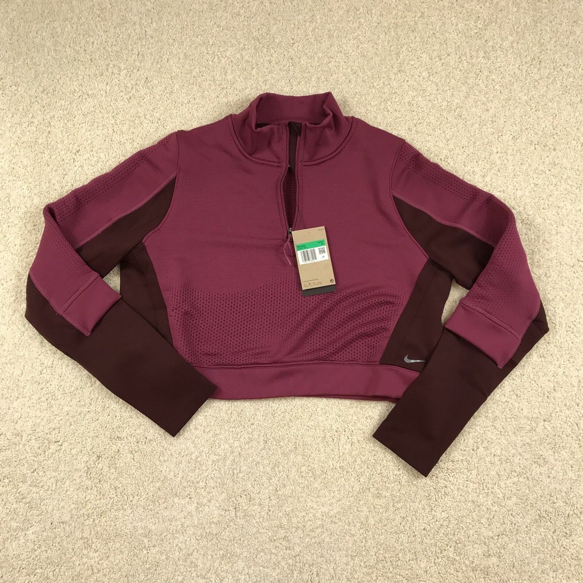 Nike Therma Fit ADV City Ready 1/4 Zip Crop Top Womens XL DV9807