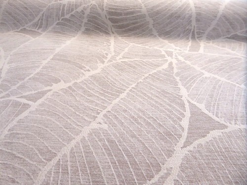 Fabricut Contract Pelion Natural Palm Leaf Chenille Fabric - Picture 3 of 10