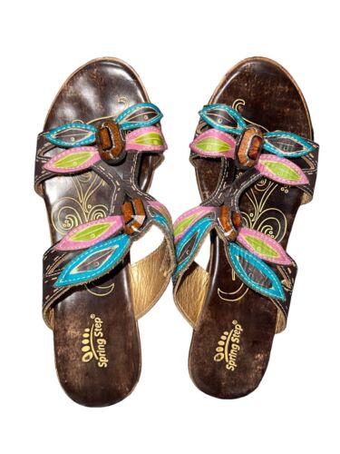 Spring Step Bonita Women's Floral Wedge Sandal, Size 39 EU - Picture 4 of 5