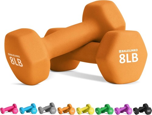 Portable 8lb Neoprene Dumbbells for Travel & Home Workouts - Perfect for Yoga - Picture 3 of 9