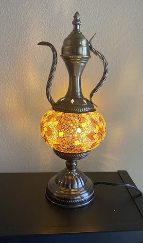 Handmade Stained Glass Moroccan /Turkish Mosaic Table Lamp Mosaic Lamp - Picture 2 of 3