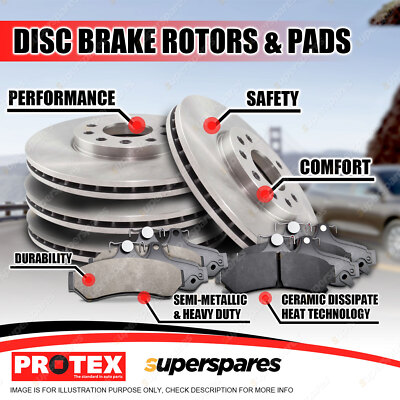 Front + Rear Disc Brake Rotors Brake Pads for Mitsubishi Colt VR-X RG ...