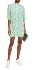 GANNI Printed Crepe Mini Dress Tapioca EU 36 UK 8 BNWT