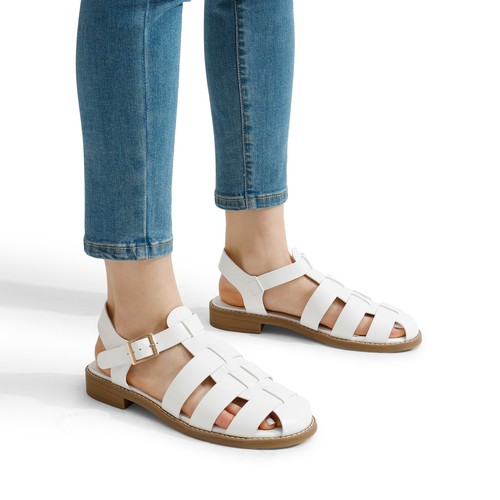 Womens Fisherman Sandals Gladiator Braided Flat Sandals Close Toe Sandals - Picture 13 of 53