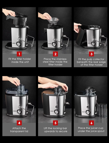 Easy Clean Juicer Machine for Whole Fruits & Veggies, 400W, Anti-Drip - Picture 2 of 12