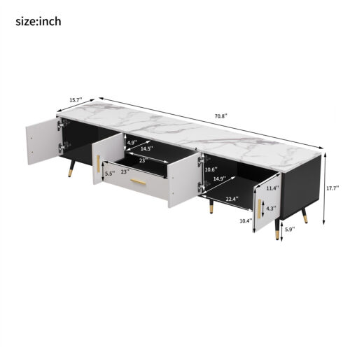 Modern TV Stand Cabinet Entertainment Center TV Media Console for TV up to 80in - Picture 9 of 47