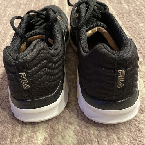 FILA Coolmax Black Sneakers Women’s Size 9.5 Memory Foam Running Shoes Brown EUC - Picture 4 of 10