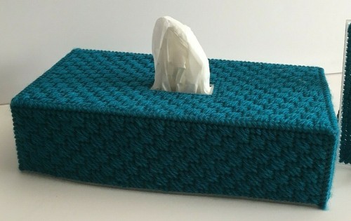NEU Tissue Box Abdeckung Handarbeit Nadelspitze - BONUS Becher Teppich - Made in USA! - Bild 2 von 6
