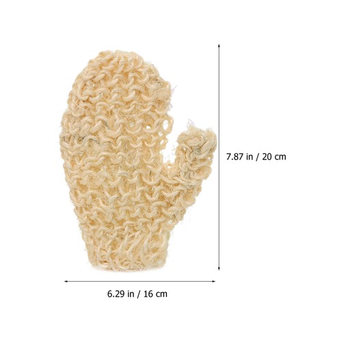 Guantes de ducha trenzados exfoliantes corporales limpieza de sisal - Imagen 4 de 12