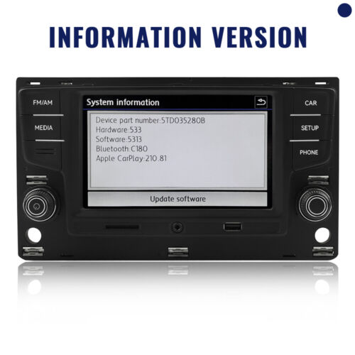 For MQB VW Golf MK7 6.5" 5GD035280B Carplay Android Auto RCD330 AUX Radio Stereo - Picture 16 of 21
