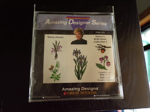 AMAZING DESIGNER SERIES NANCY ZIEMAN EMBROIDERY CARD NATURE'S REFLECTIONS #1 - Picture 1 of 2