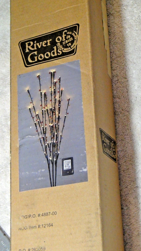 Jeweled LED Lights Branches 30" River of Goods SNBC 50 LED 100 Faceted Beads - 第 1/23 張圖片