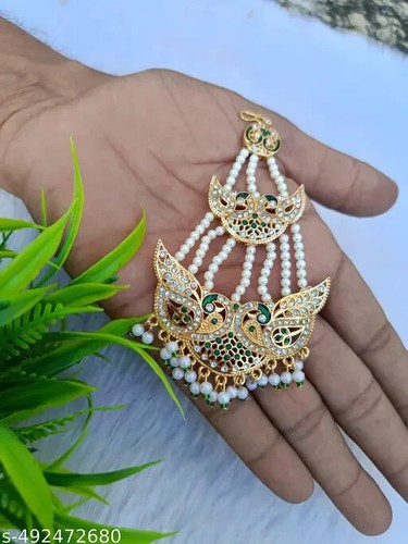 Kundan Bridal Wedding Traditiona Jewelry Passa Jhommer Jewelry Pearls Ethnic See - Picture 14 of 15