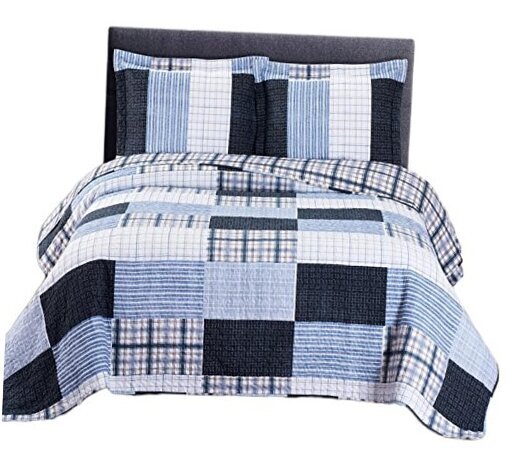 Oversized Coverlet Set, Luxury Printed Design Quilt, King/Cal-King Zoe