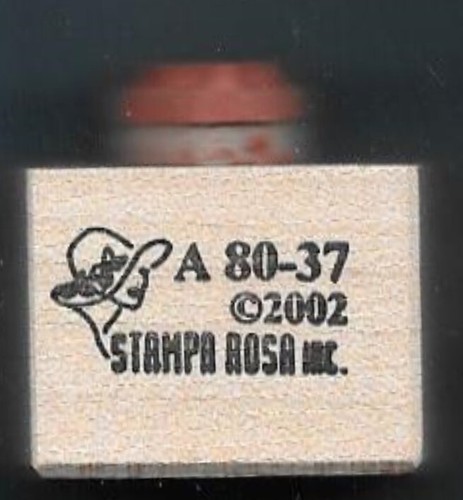 SUIT JACKET VINTAGE STAND Home STAMPA ROSA A80-37 Wood Small NEW RUBBER STAMP - Picture 3 of 3