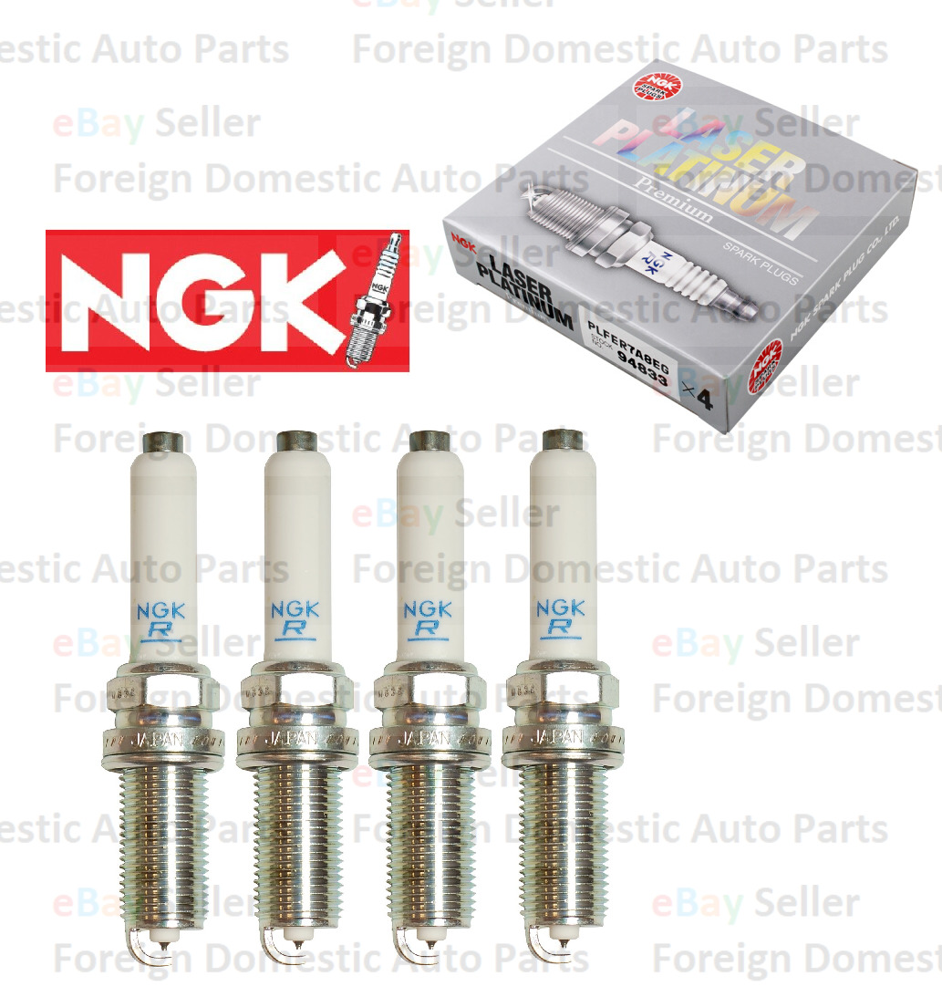 Set of 4 NGK PLFER7A8EG  Laser Platinum Spark Plugs for AudiVolkswagen