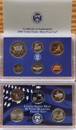 2004-S Proof U.S. Proof 11 Coin w/OGP &COA - Picture 2 of 3