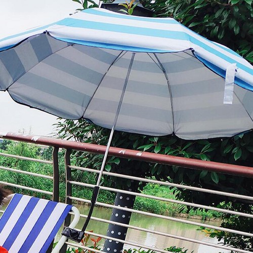 Foldable Beach Umbrella Adjustable for Chair Camping Strollers - Picture 11 of 12