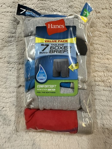 Hanes Jungen Slips Unterwäsche Größe Large 7er Set Unterwäsche mehrfarbig Neu