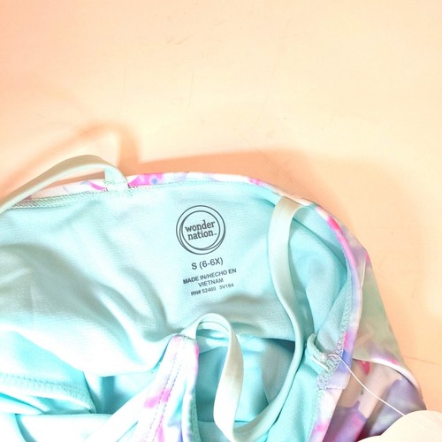 Girl's Bathing Suit, Size 6 (Small), Aqua/Purple/Pink with Mermaids SPF50, NWT - Picture 6 of 6