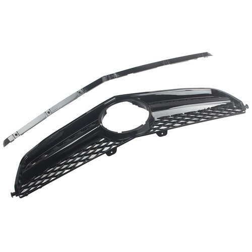 Front Grille Grill ABS Gloss Black For Mercedes-Benz W204 C63 2008-2011 - Picture 2 of 12