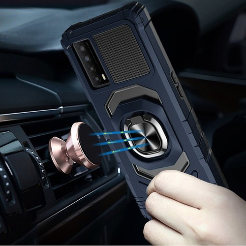 Custodia telefono + schermo per TCL Stylus 5G con anello in vetro cavalletto magnetico - Foto 6 di 13