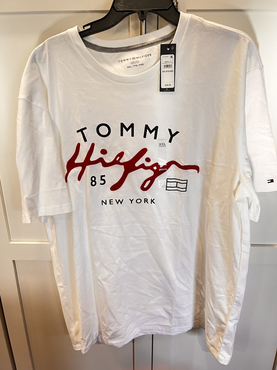 Tommy hilfiger white tee cheap